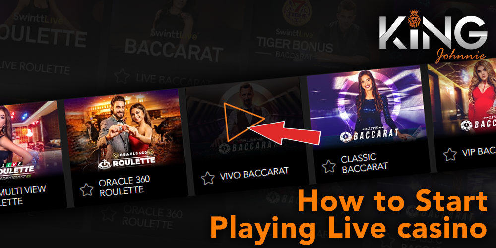 Step by step instruction on How to Start Playing in live King Johnnie casino