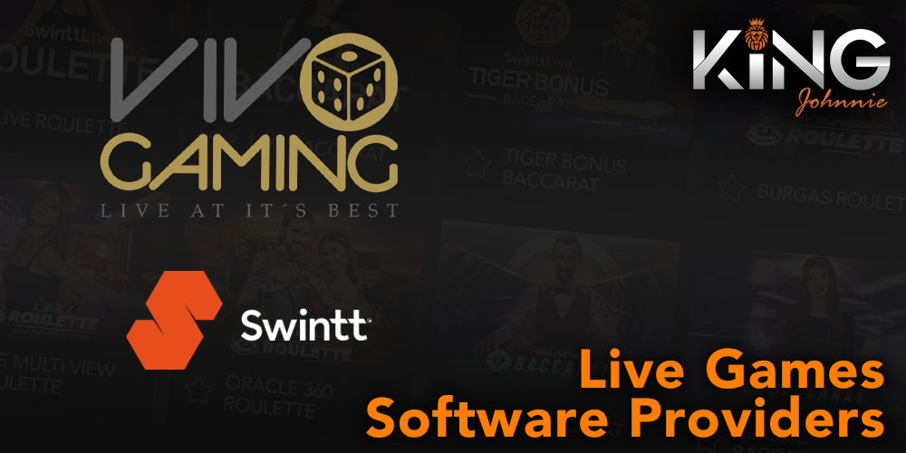 Live games Software providers that work with King Johnnie casino