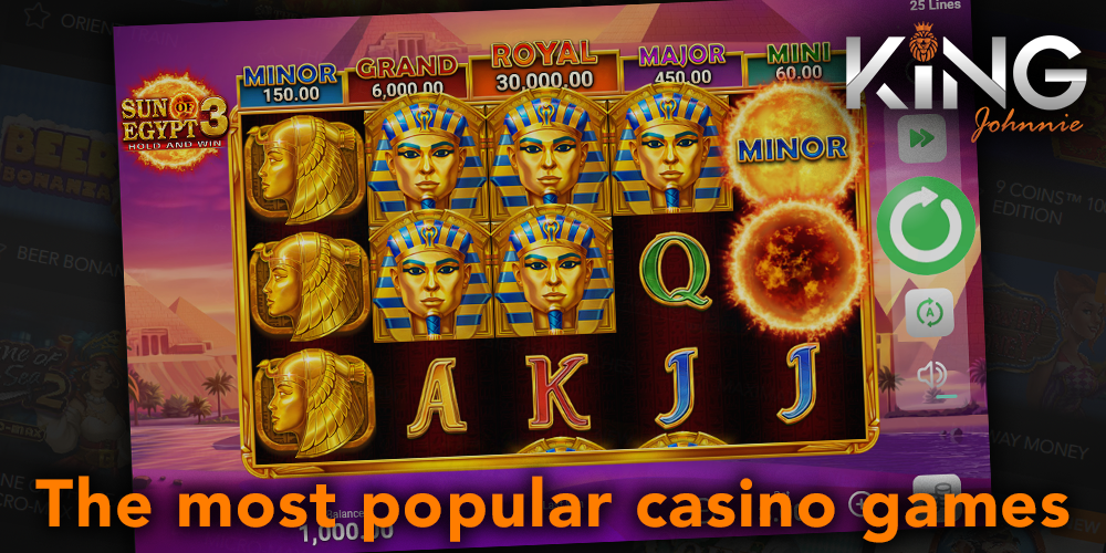 The most popular King Johnnie casino games among Australians players