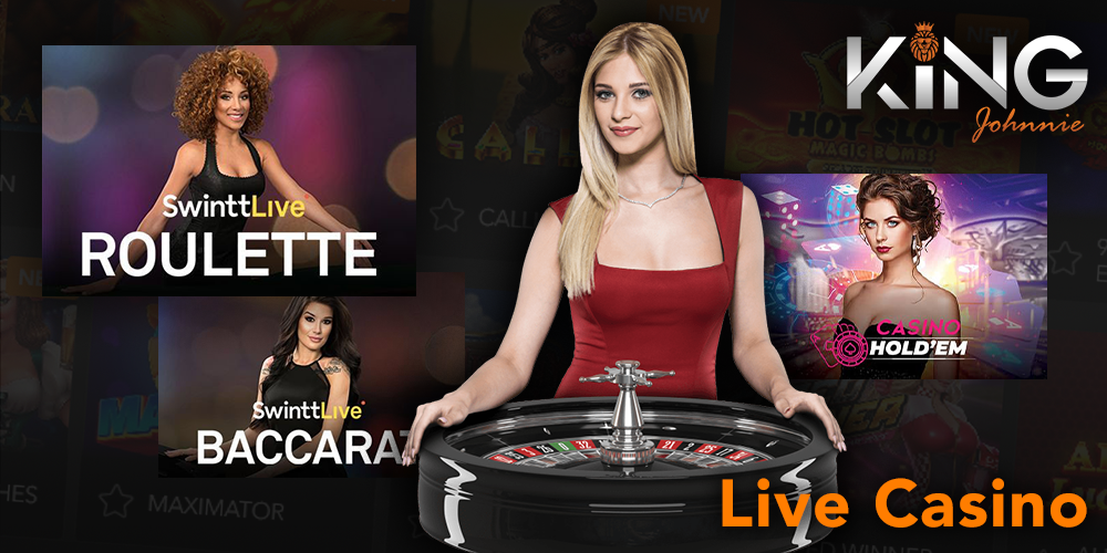 Live casino category at King Johnnie casino