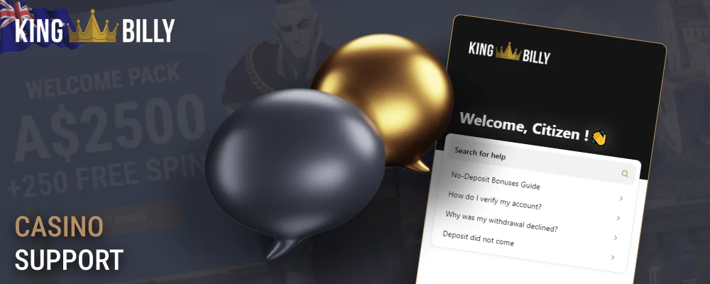 King Billy Customer Support