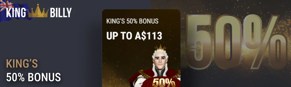 King Billy King’s 50% Bonus