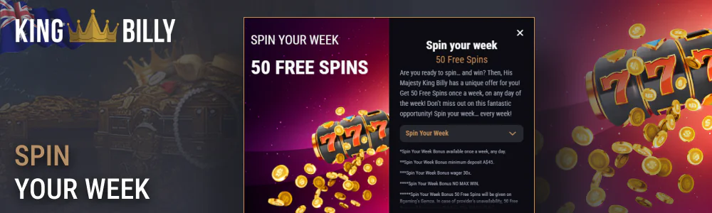 King Billy Spin Your Week